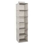 Organizator suspendabil pentru dulap ORGA, 6 rafturi, 30 x 30 x 120 cm