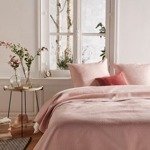 Cuvertură de pat DOLCE 240 x 260 cm, 2 perne, roz pastel