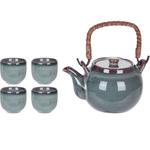 Set ceainic cu 4 cesti 700 ml, ceramica