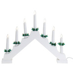 Suport de lumanare Advent din lemn, LED, 7 lumini