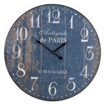 Ceas de perete, ANTIQUILE de PARIS, 60 cm, lemn, albastru