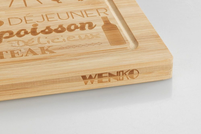 Tocator din bambus cu maner, WENKO