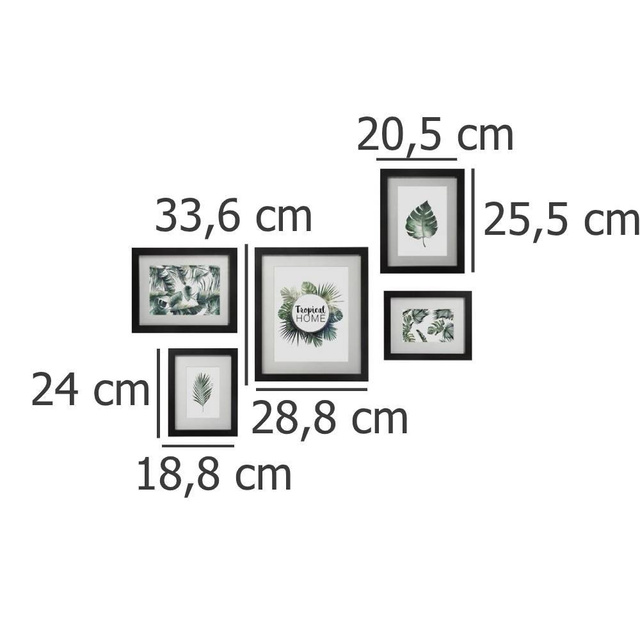 Set de 5 rame foto, de perete