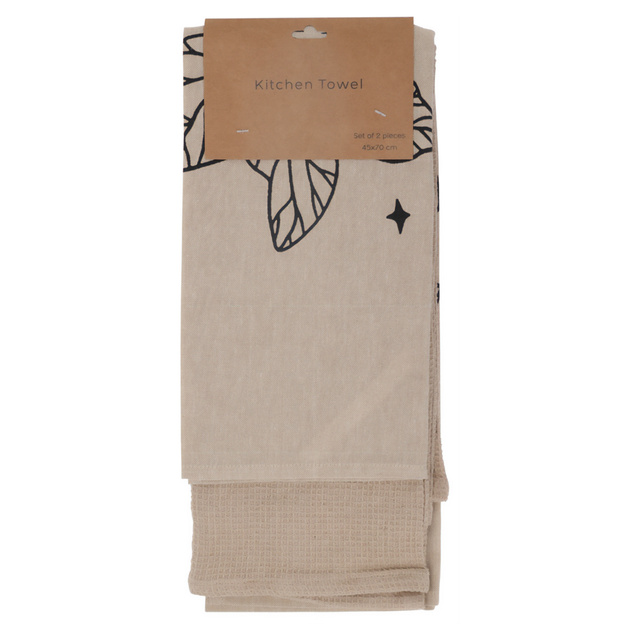 Lavete din bumbac cu imprimeu, 2 buc., 70 x 45 cm