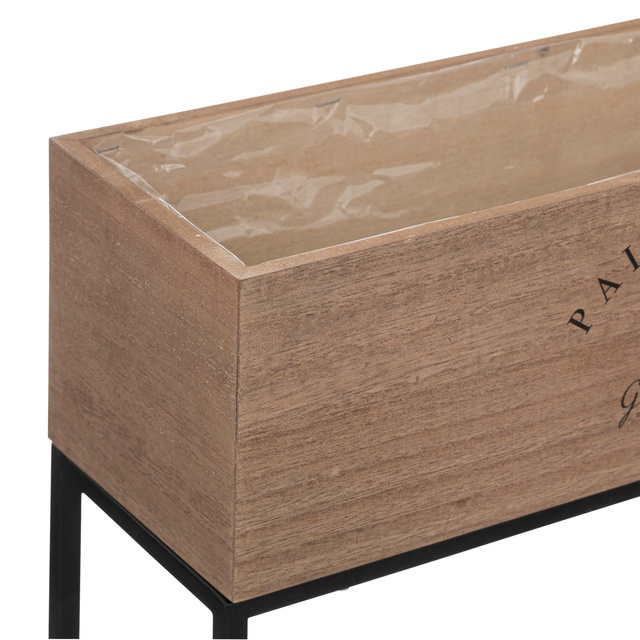 Set 2 suporturi pentru plante Bota dreptunghiulare, MDF și metal