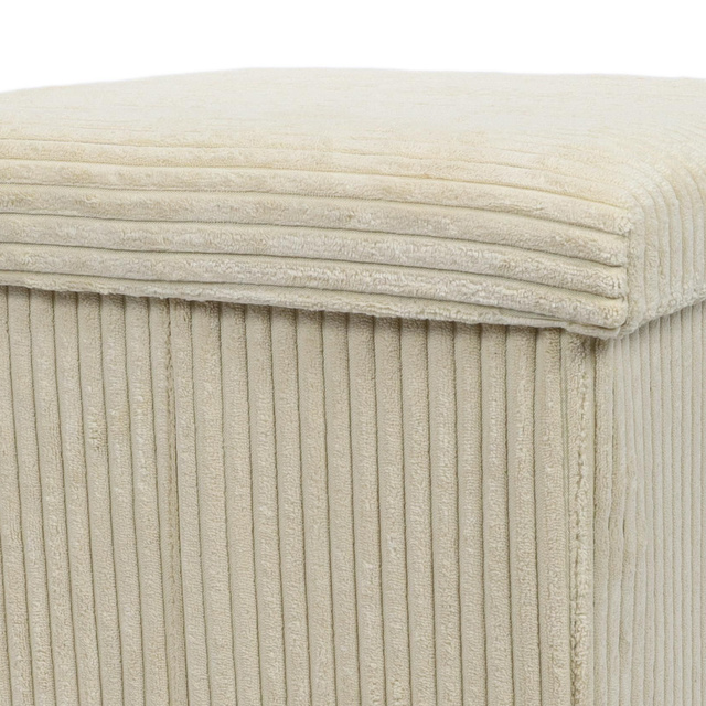 Taburet din velur-cord cu spațiu de depozitare TOBO, 38 x 38 x 38 cm