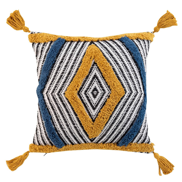 Perna decorativa cu ciucuri TERANGA, 40 x 40 cm