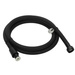 Furtun pentru dus, negru, PVC, 150 cm, 1/2