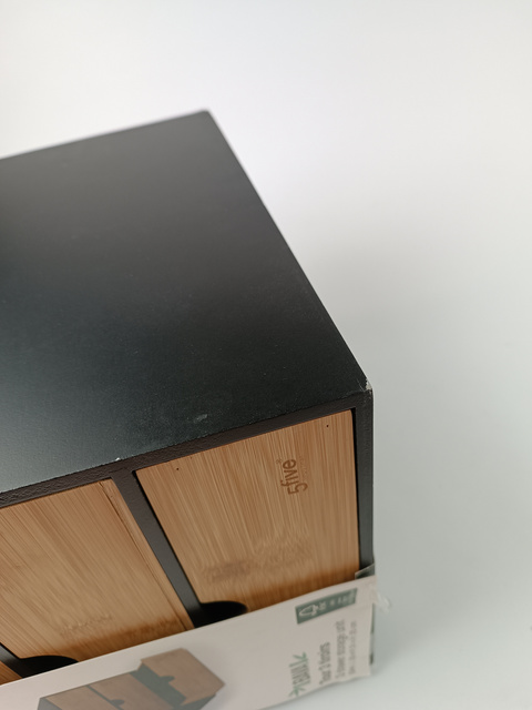 Cutie pentru accesorii BAVA, din bambus, cu 3 sertare