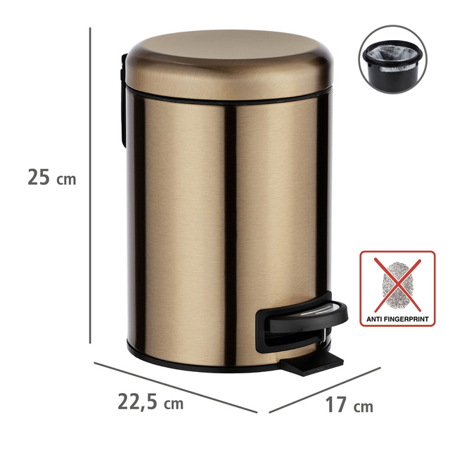 Coș de baie LEMAN, 3 L, WENKO, cupru