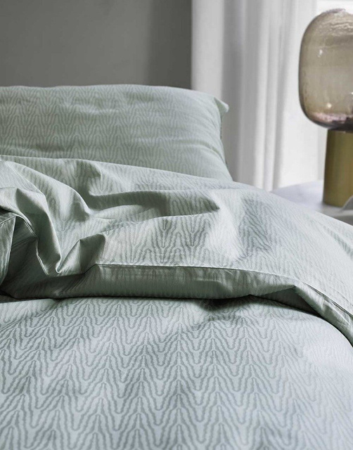 Lenjerie din satin de bumbac în nuanța verde marin, lenjerie olandeză, Essenza, 200 x 220 cm