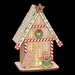Lampion festiv LED, căsuță din turtă dulce, 15 cm, model 1