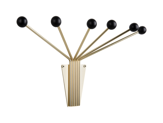 Suport pentru haine de perete NEPTUNE, auriu, 11,5 x 22 x 52 cm