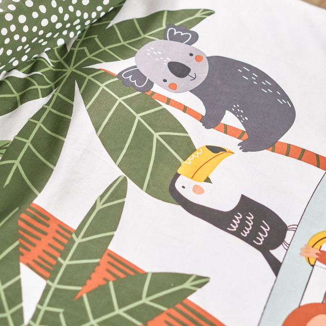 Lenjerie de pat pentru copii MAGIC JUNGLE, 100% bumbac, 140 x 200 cm