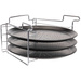 Set de gătit pizza: 3 tăvi metalice + suport