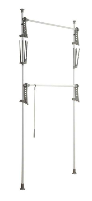 Cuier telescopic HERKULEX FLEX, suport practic cu dimensiuni reglabile - 165-300 x 116-190 x 36 cm, WENKO