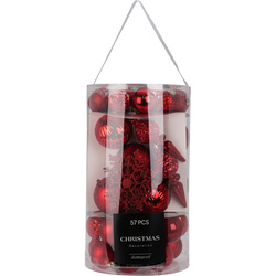 Set de ornamente de Crăciun, 57 buc.