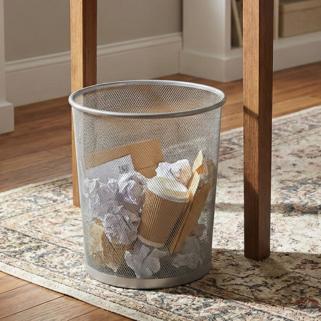 Coș de hârtie din plasă metalică