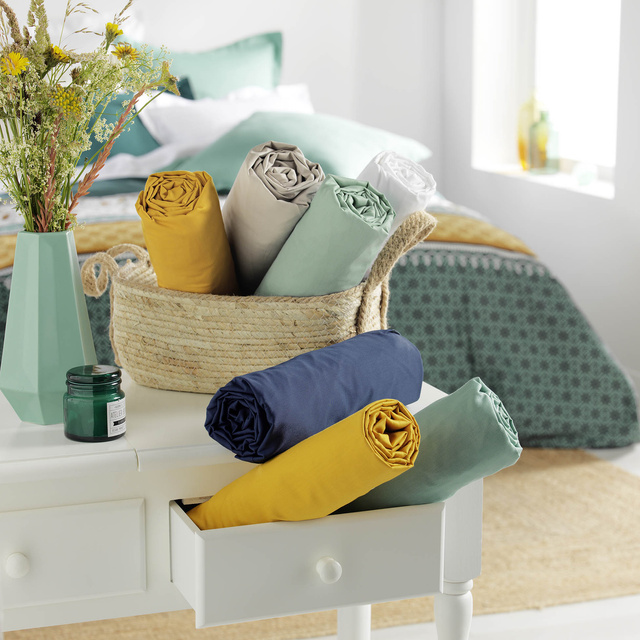 Cearceaf din bumbac organic, BIOLINA, 160 x 200 cm