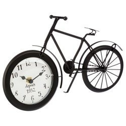 Ceas de masa din metal, motiv bicicleta, 29 cm