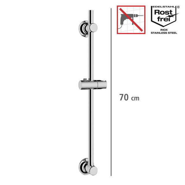 Bara de dus cu montaj fara gaurire, 70 cm, WENKO