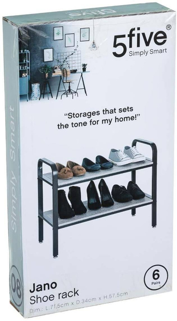 Raft pantofi, încălțăminte, pe 2 niveluri pentru 7 perechi, din lemn