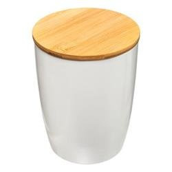 Recipient ceramic cu capac, 1.5 L, alb