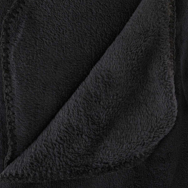 Pătură din microfibră, 180 x 230 cm, Negru