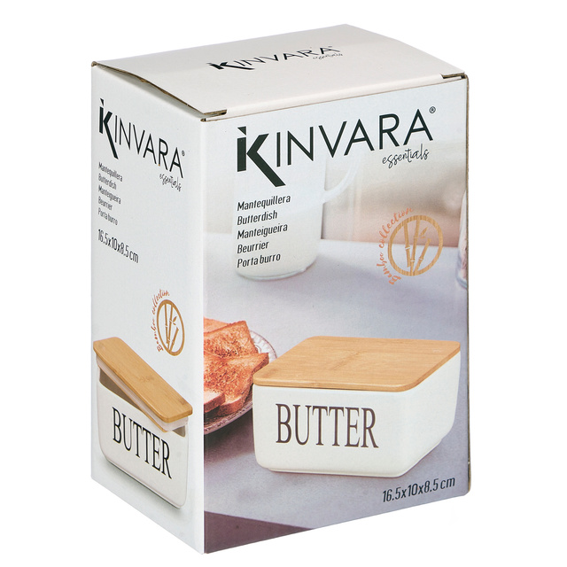 Untieră ceramică cu inscripția BUTTER, 10 x 16,5 x 8,5 cm