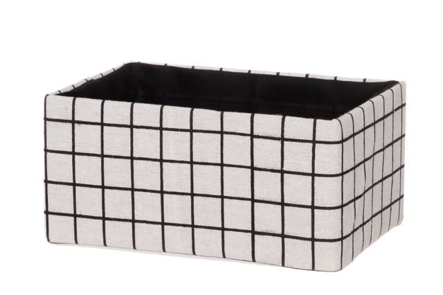 Coș textil cu mânere FOXY, Ø 34 x 50 cm