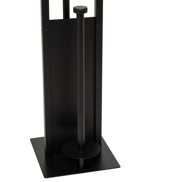 Suport pentru hârtie igienică GAMME GLASS + rezervă, perie WC și poliță, 28,1 x 18 x 61,5 cm