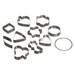 Forme pentru biscuiti, set de 10 forme