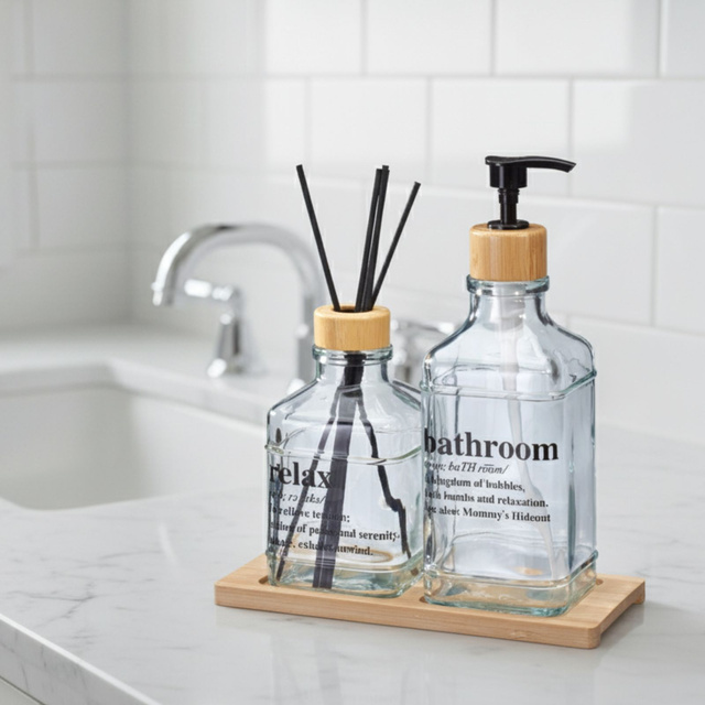 Difuzor de parfum cu bețișoare + recipient pentru balsam de corp GILO