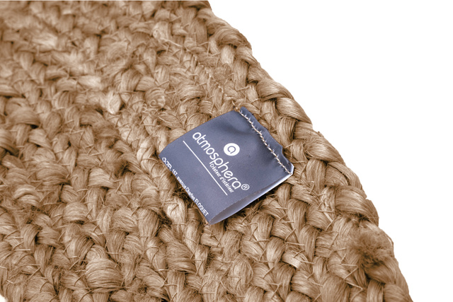 Covor decorativ din iută rotund, Ø 80 cm