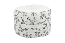 Pouf din bumbac CLARINE, Ø 40 cm