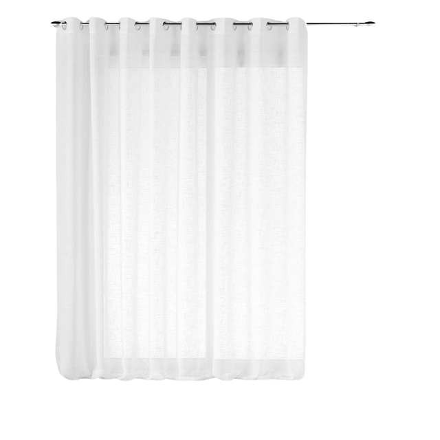 Perdea largă cu inele, cu efect de in, HALTONA, 400 x 240 cm