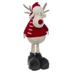Figurina Mr. Reindeer, roșu, plastic, 61 cm