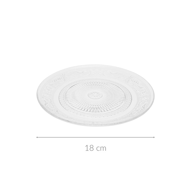 Farfurie pentru tort din sticlă, Ø 18 cm