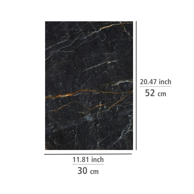 Set 2 placi protectoare pentru aragaz Marble, Sticla, 52x30 cm, ALLSTAR