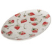 Farfuria ceramica Strawberry, model cu capsuni, 39 x 31 cm