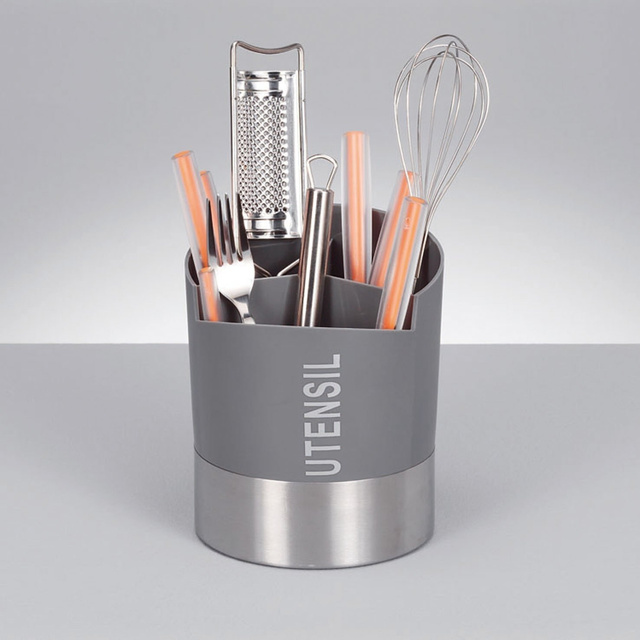 Recipient de depozitare, organizator de bucătărie pentru tacâmuri, ZELLER, gri