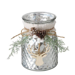 Candelabru borcan cu aranjament WILKA, înălțime 16 cm