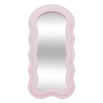 Oglindă cu ramă roz cu volănaș AYNA, 30 x 60 cm