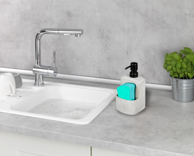 FESTIVAL dozator 2 în 1 pentru lichid de spălat și burete, WENKO