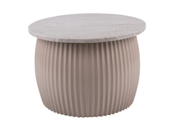 Masă de cafea rotundă LUSCIOUS, blat de marmură, Ø 52 cm