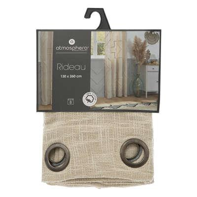 Perdea din bumbac cu inele INCA, 130 x 260 cm