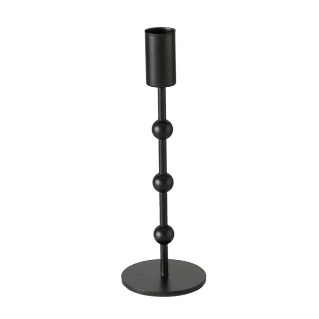 Sfeșnic din metal Kimberly, set 2 bucati, negru