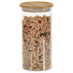 Recipient din sticlă cu capac de bambus, 1,2 L, KESPER