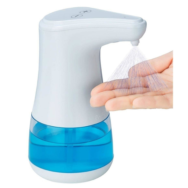 Distribuitor sapun si dezinfectant DIALA fara contact, cu senzor infrarosu, alb, 360 ml, Wenko