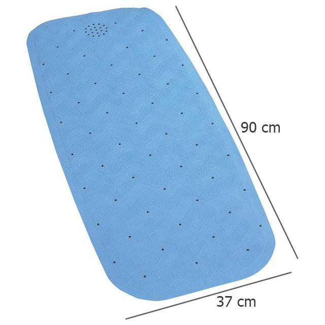Covoare antiderapante pentru cadă NATURAL RUBBER, 90 x 37 cm, albastru